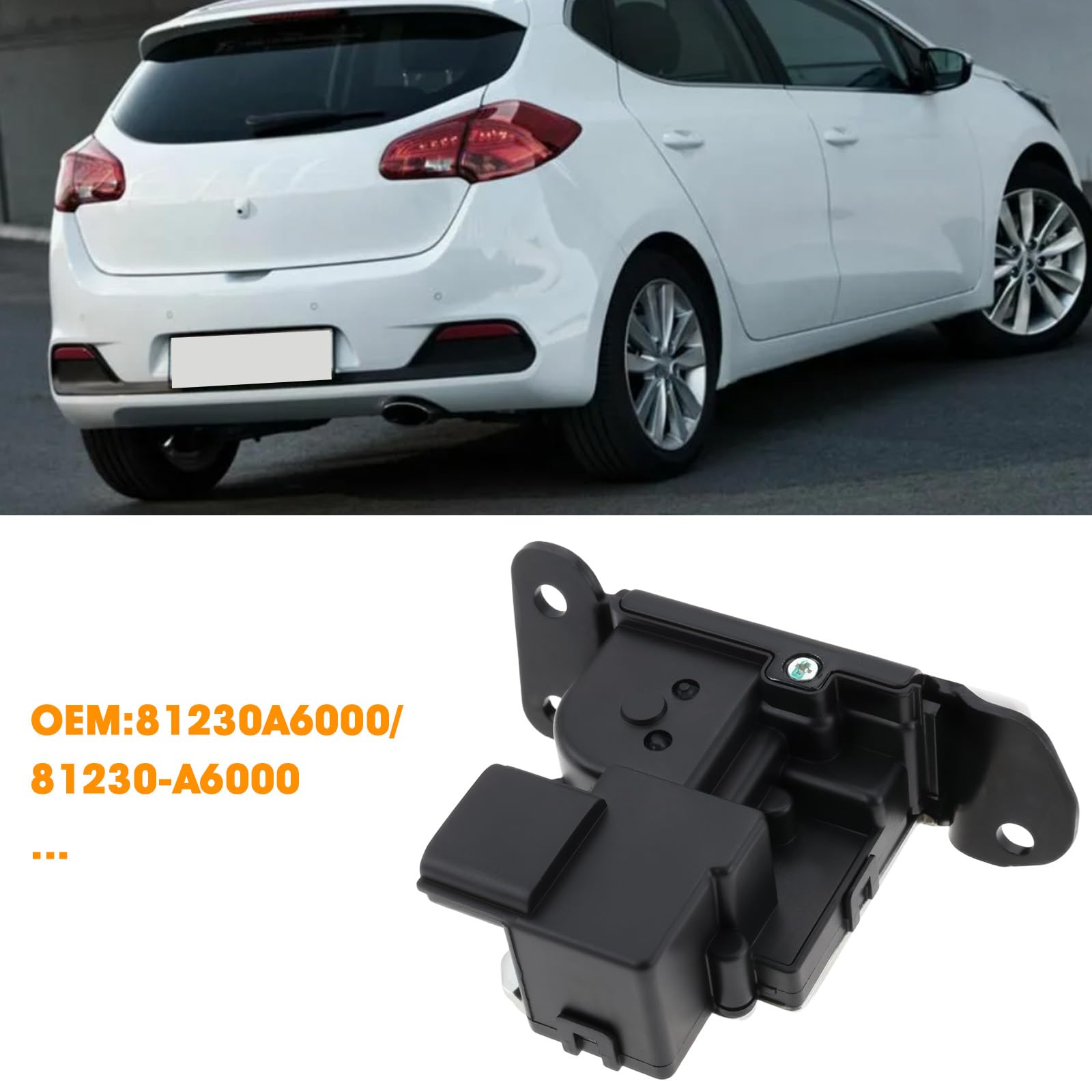 Cerradura de Portón Trasero para Coche Cerradura de Maletero 81230A6000 Compatible con Hyundai I30 Hatchback Wagon (2012-2018)