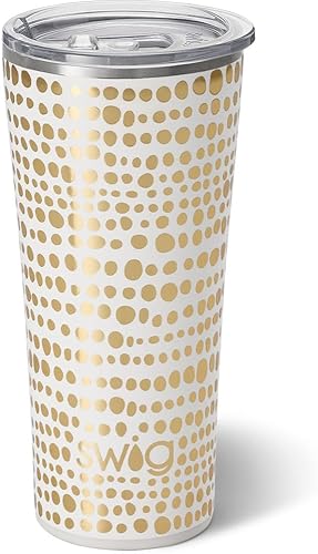 Swig Life Vaso aislado de 22 onzas, vaso de café de viaje con tapa, apto para tazas, termo de acero inoxidable, vaso de 22 onzas, taza de café