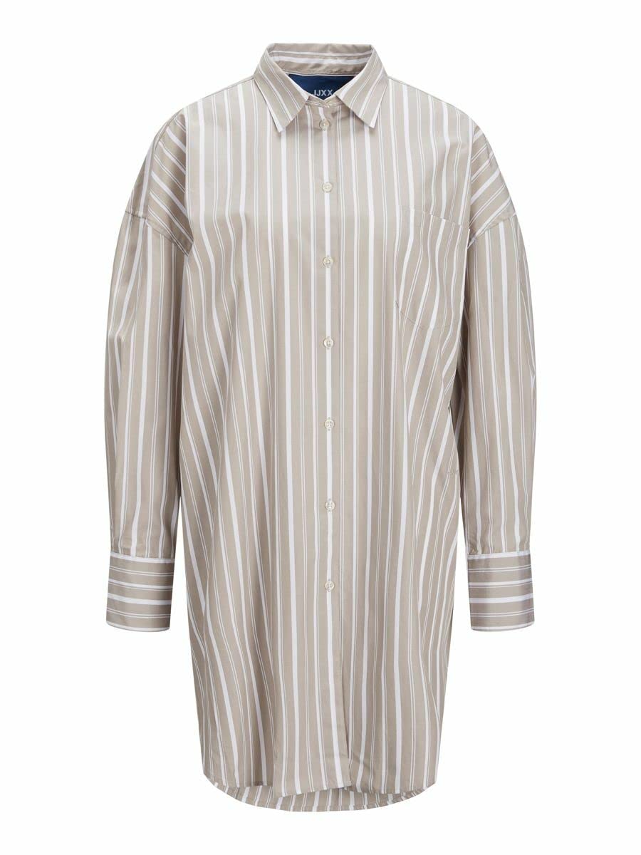JJXX Jack&Jones Women's JXLACY Oversized POPLIN Shirt NOOS Blouse, Fog, XS