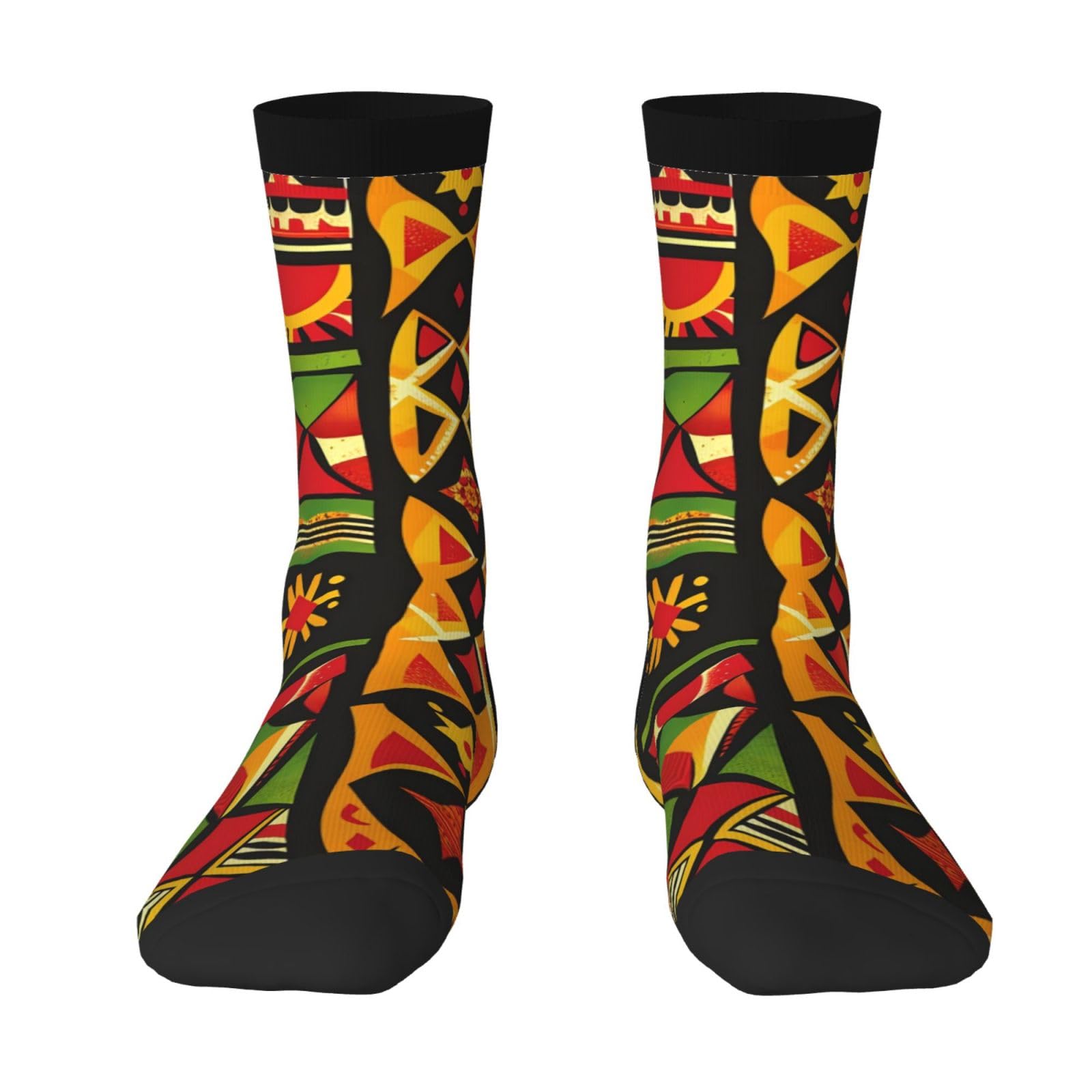 AYCZN Ethnic African Women Socks for Men Women Geometric Art Casual Athletic Crew Socks Warm Gifts