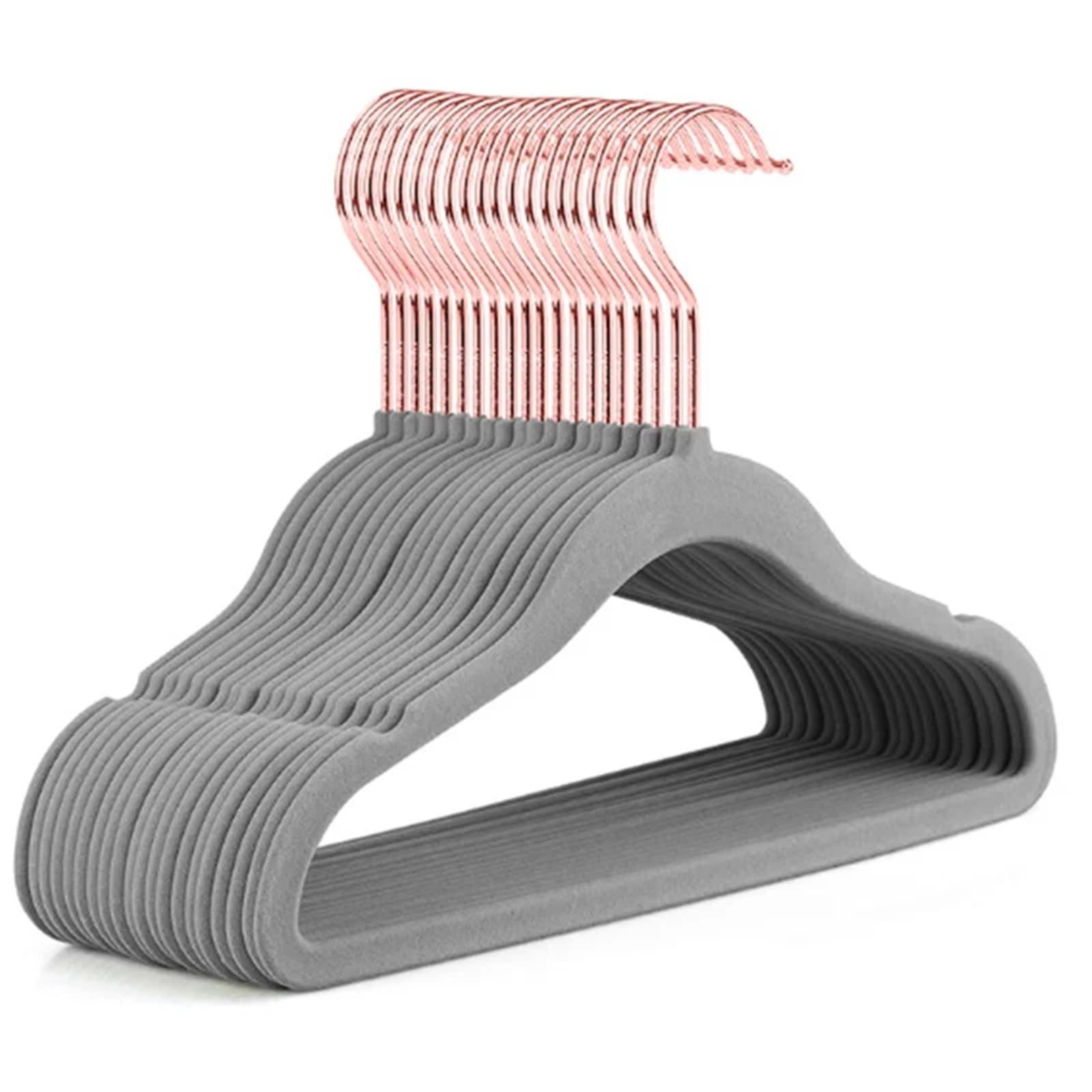 Duexioly M04 Velvet Hangers 10Pcs Velvet Dryer Hanger 30Cm Seamless Flocking Hook Dry And Wet Wardrobe Storage For Storage(M04)