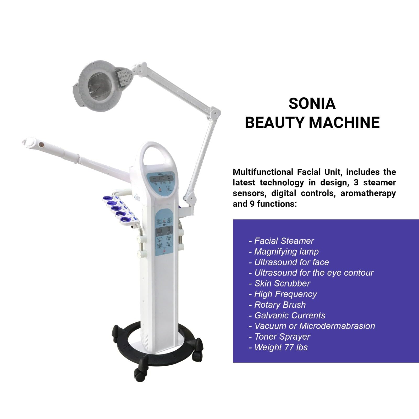 Sonia Beauty Machine 9 in 1 Proffessional Multi Functional Facial