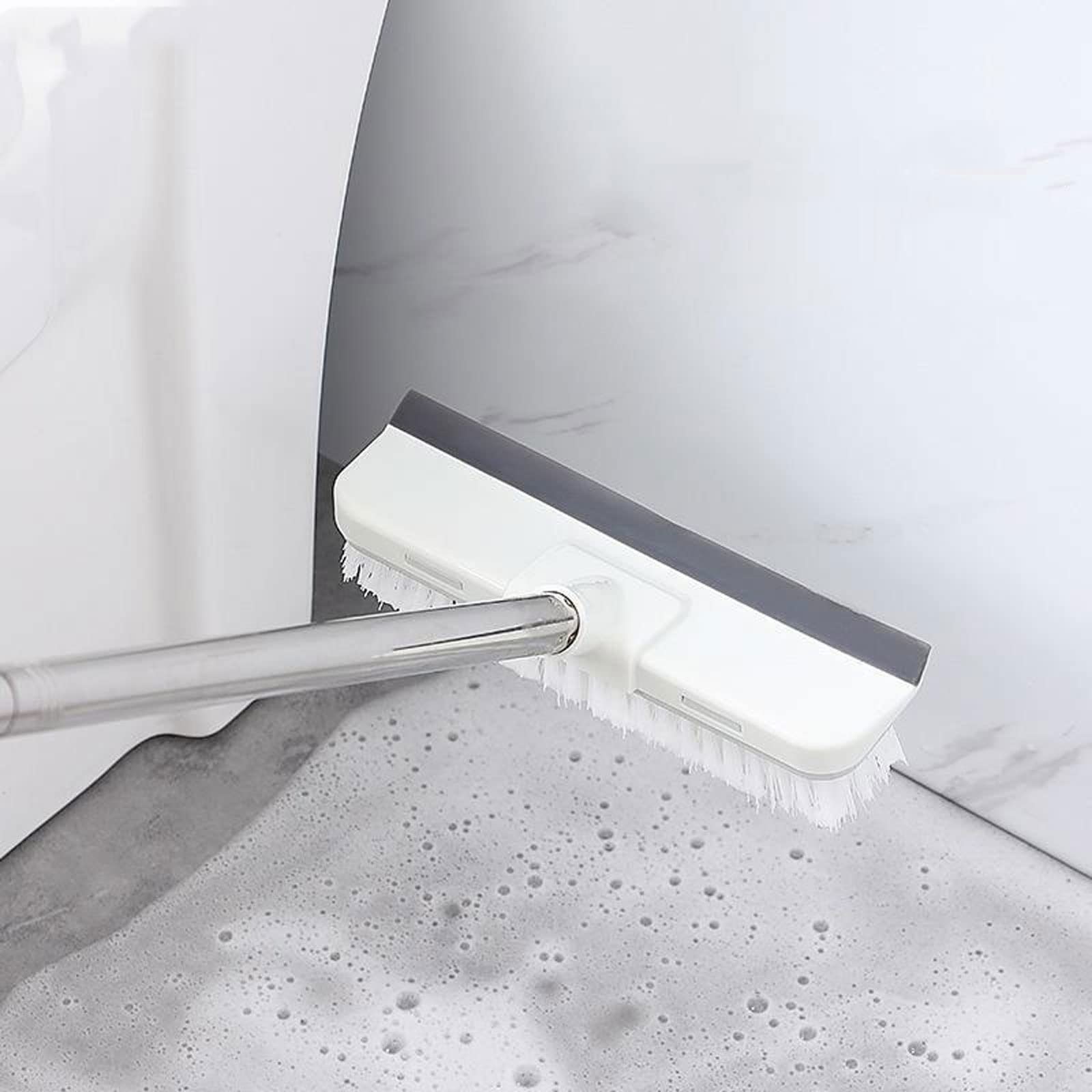 Fregonas para limpiar pisos Fregona Limpiador de pisos Fregadora Baño Mango largo Cepillo de limpieza de azulejos La familia del cabello es adecuada para la escuela en casa.La belleza viene To pursue