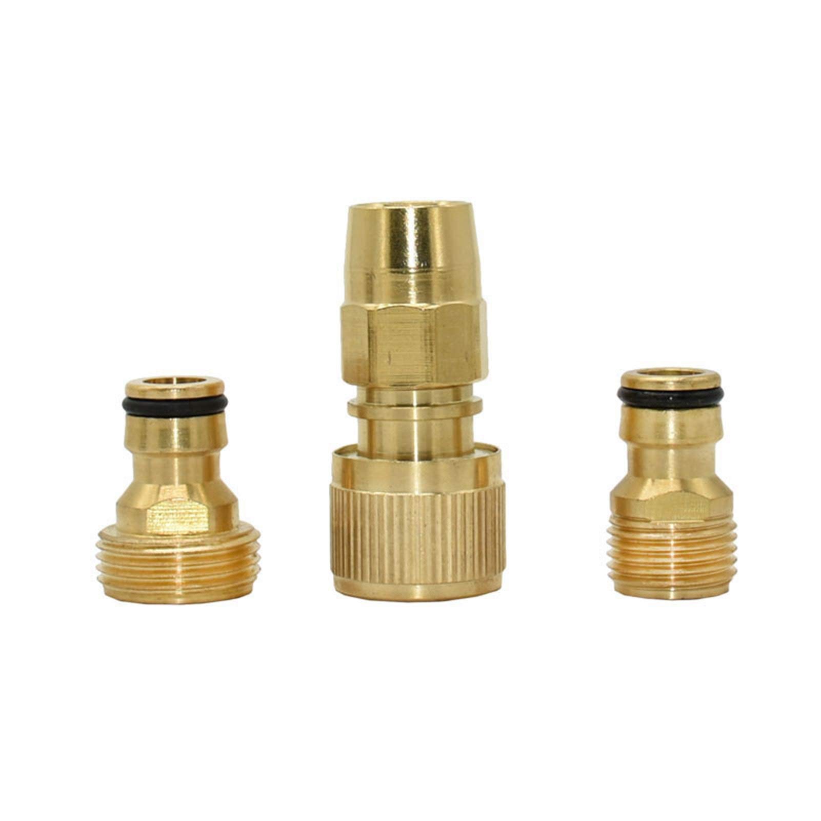 Gartenschlauchverbinder Zubehör Messing 3/8 Zoll Wassergewehrschlauch Schnellanschluss 8/11 Schlauchverbinder G1 / 2 G3 / 4 Kupferanschluss 6 Set (Color : B 1I2)