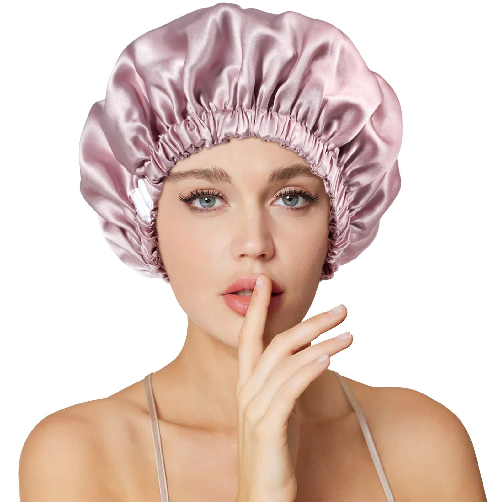 Silk Bonnet for Women 100% Mulberry Silk Sleep Cap 22 Momme Double Layer Hair Wrap for Curly Short Long Hair