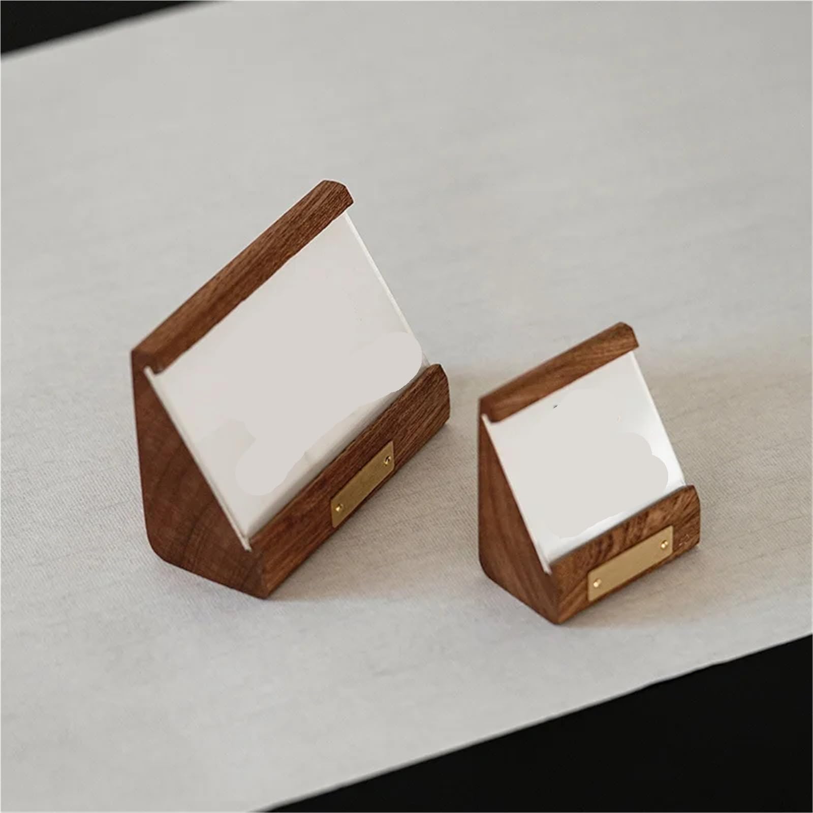 Preisschilderständer aus Massivholz, für Ausstellungen – horizontales schräges Design für Einzelhandelsgeschäft, Handwerk (klein)
