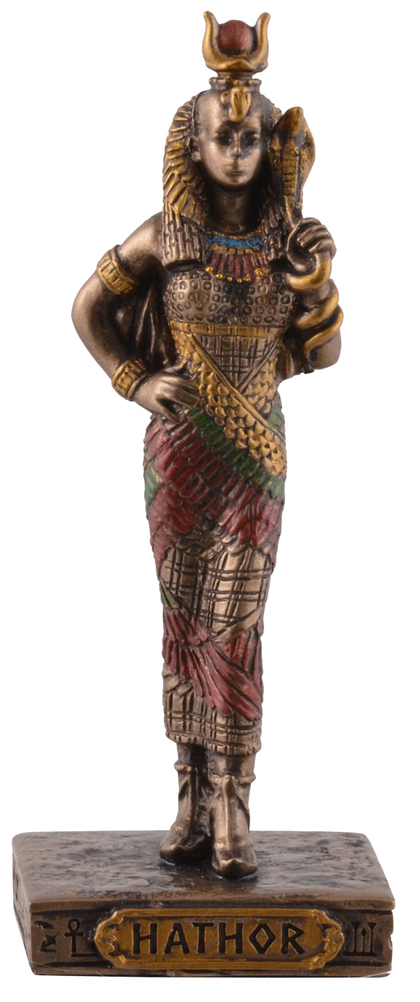 Vogler Joh. Vogler Gmbh Bronze/Coloured Egyptian Goddess Hathor Miniature,