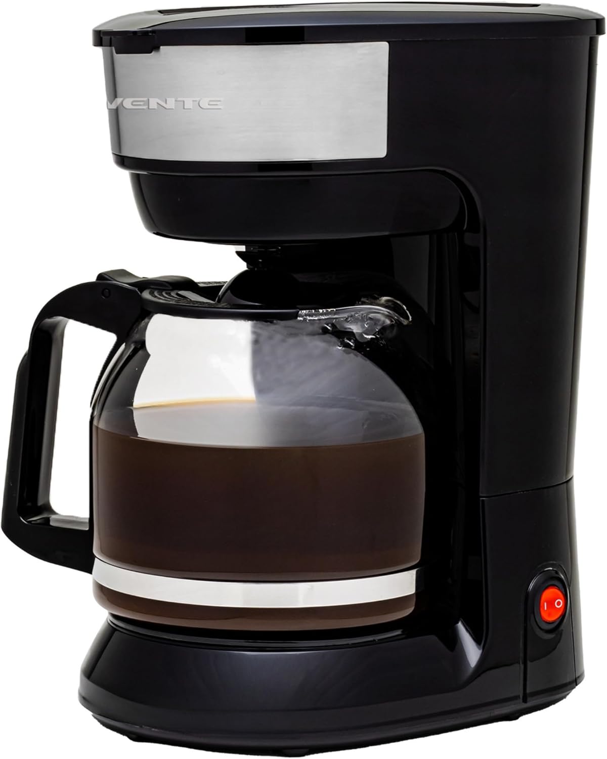 OVENTE 12-Cup Drip Coffee Maker with Borosilicate Glass Carafe, One-Touch Operation Machine, Anti-Drip System, Reusable Filter and Clear View Water Level Gauge, Ideal for Home or Office, Black CM412B OVENTE 12-Cup Drip Coffee Maker with Borosilicate Glass Carafe, One-Touch Operation Machine, Anti-Drip System, Reusable Filter and Clear View Water Level Gauge, Ideal for Home or Office, Black CM412B
