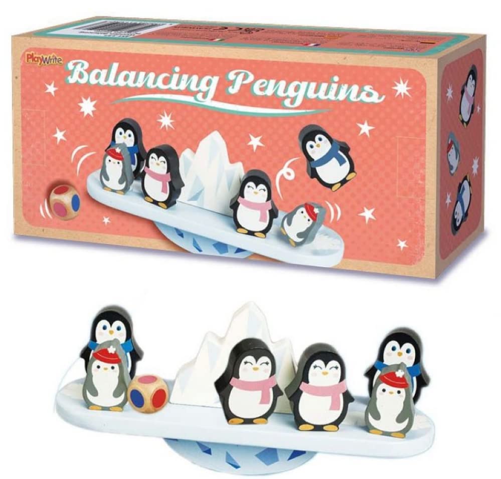 Playwrite Wooden Balancing Penguin Game 24x11x8cm