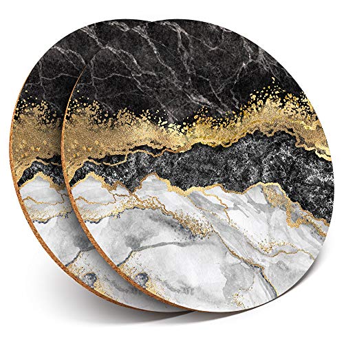 2 sottobicchieri rotondi – rosa effetto marmo pietra agata art – retro in sughero, accessorio da cucina per tè e caffè, #21843