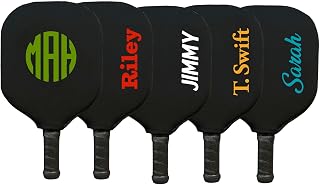Personalized pickleball paddle cover with initials