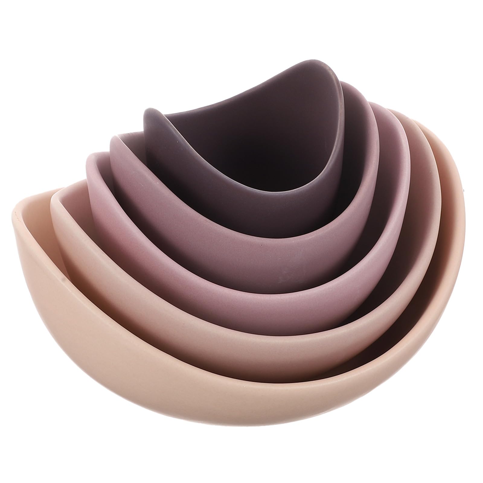 PATKAW Keramikschalen Satz Lotusform Rund Rosa Glatte Oberfläche ohne Grate Kreative Reisschüssel für Suppe und Instant Nudeln Stilvolles Küchenzubehör für Zuhause