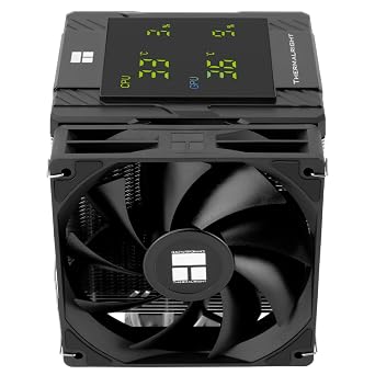 Thermalright TR Peerless Assassin 120 Digital Black CPU Air Cooler Digital Screen Cover 6 Heatpipes Computer CPU Cooler for AM4/AM5, Intel LGA1700/1851/115X/1200, PC Cooler Black