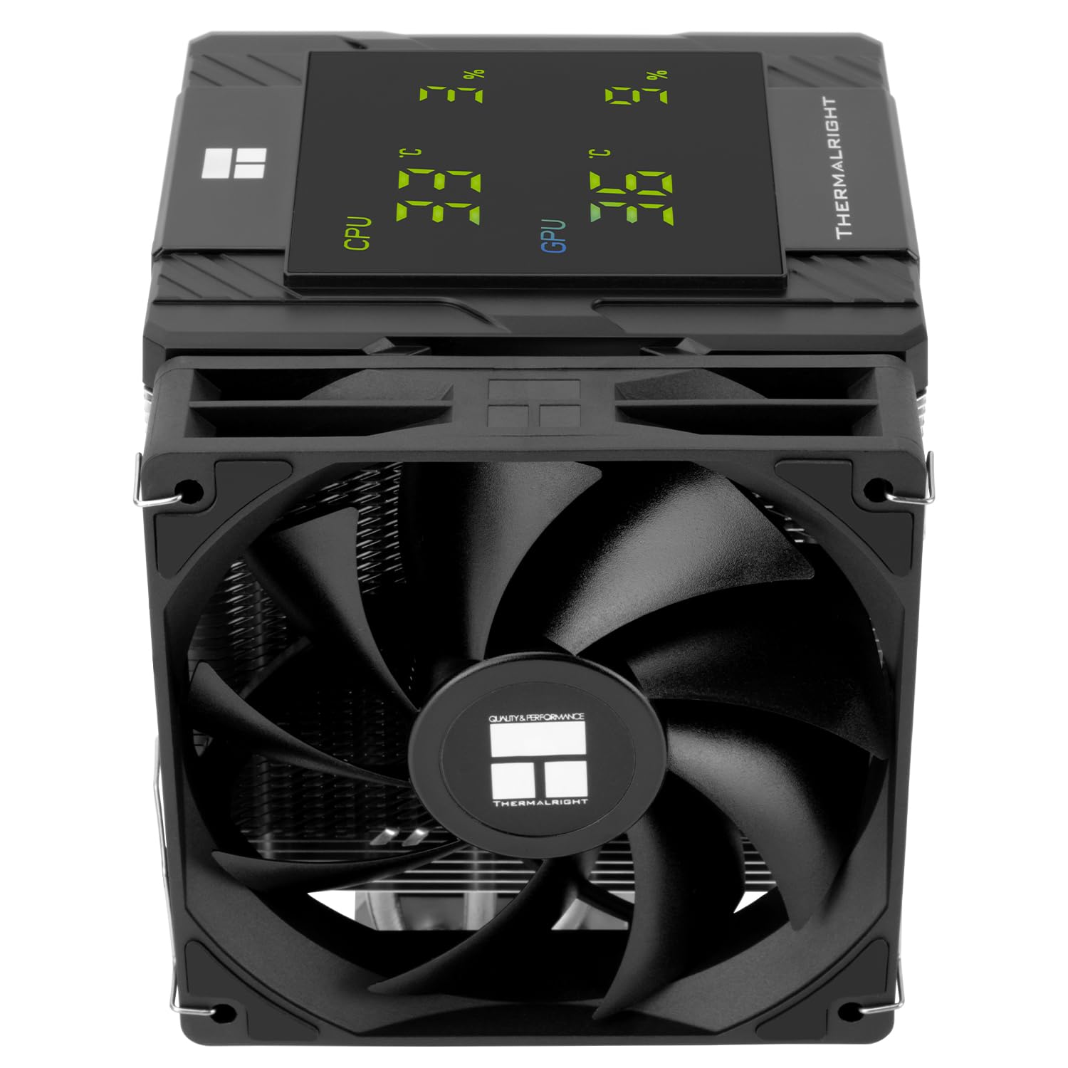 Thermalright Peerless Assassin 120 - Enfriador digital negro para CPU, torres dobles y ventiladores dobles, enfriador de aire de CPU, cubierta superior de pantalla digital, para AM4/AM5, Intel LGA1851