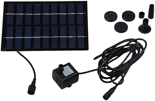 Winterworm Bomba sumergible de la fuente del jardín de la bomba de agua de la energía solar de 1,8 vatios