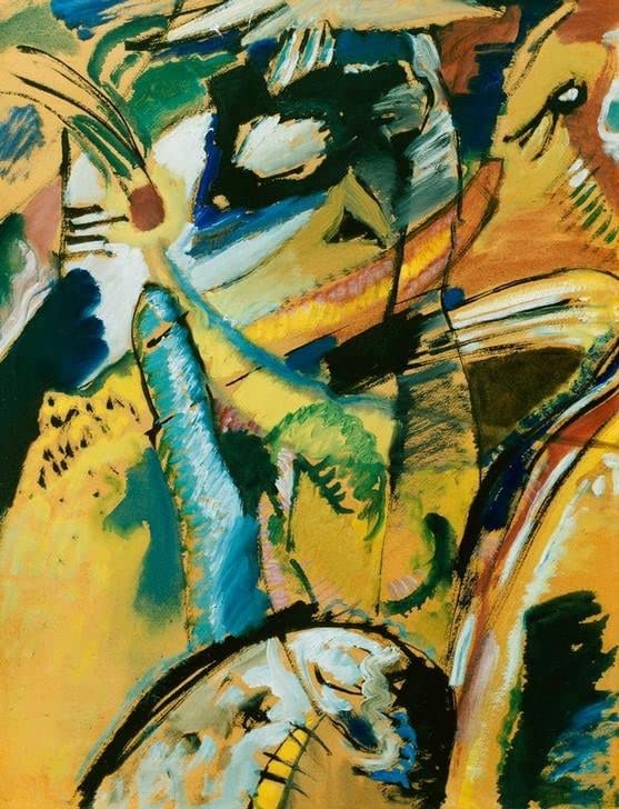 Impresión en lienzo de la obra de Kandinsky con acabado artístico para despachos