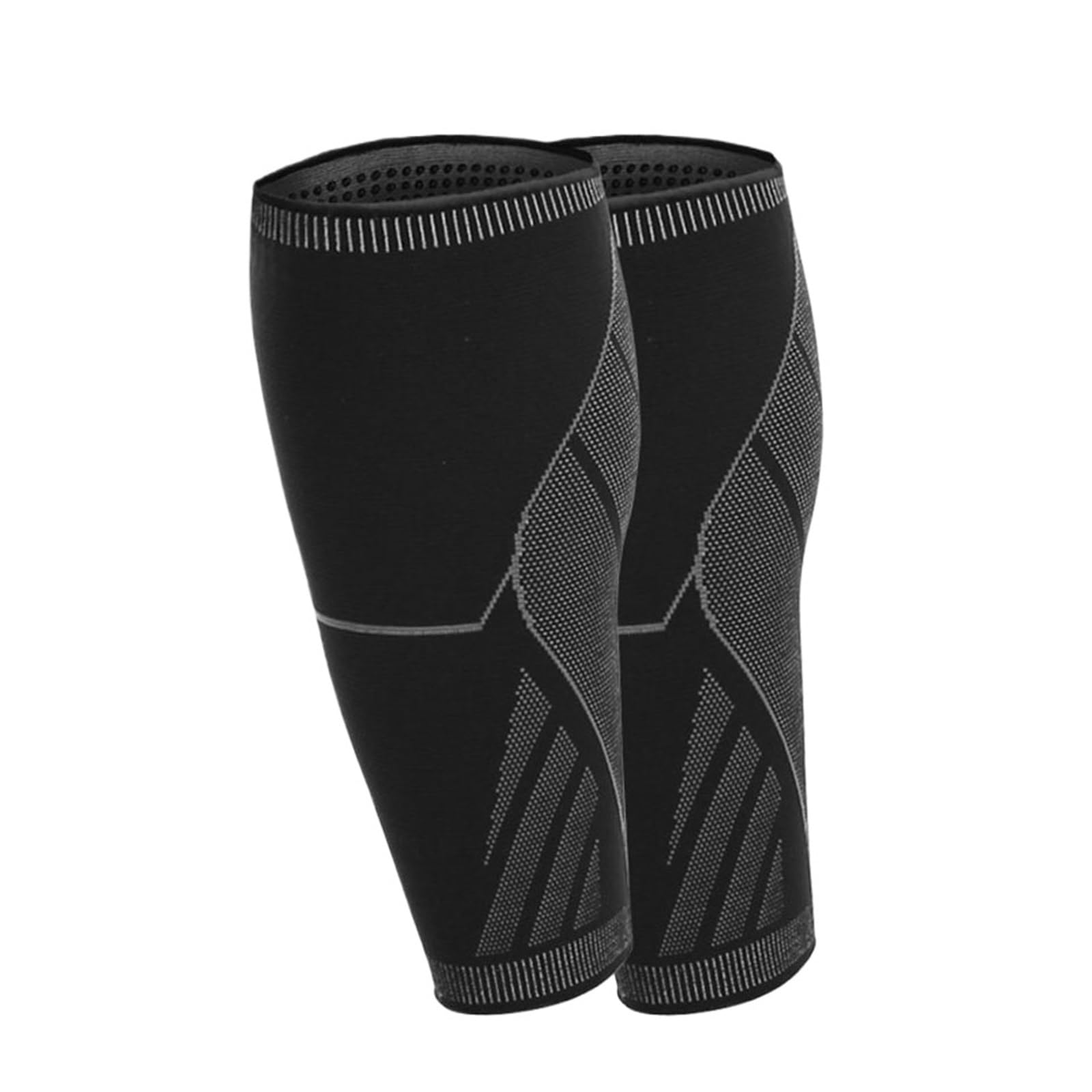 Mangas de compresión for pantorrillas for Hombres y Mujeres. Calcetines de compresión for piernas. Adecuadas para Fitness, Ejercicio y Bipedestación(1 Pair Black,M)