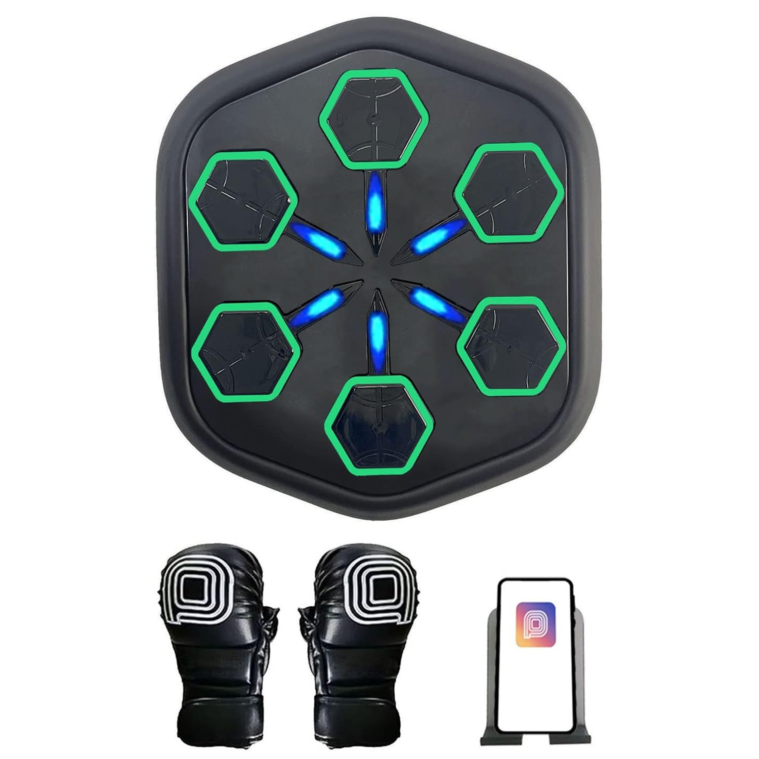 Musik-Boxmaschine, wandmontiert, intelligentes Box-Trainingsgerät, Boxer, elektronisch, digital, Ziel-Punching-Pads, verbessern Sie den Airbag und den Drucksensor für eine bessere Farbanpassung