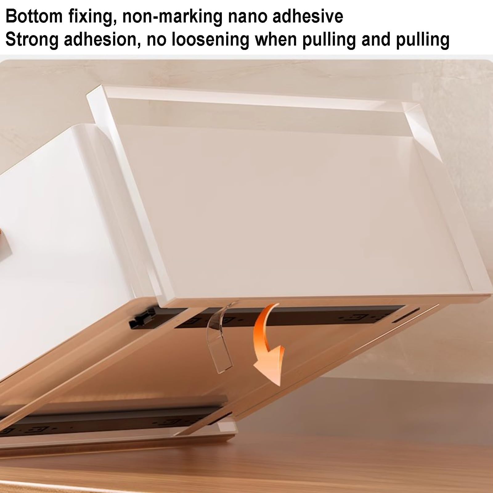 Rangement et Organisateur sous évier, tiroir Coulissant à 2 Niveaux pour Plan de Travail, idéal pour l'organisation de la Cuisine (Couleur : Blanc, Dimensions : 50 x 41 x 34,4 cm)