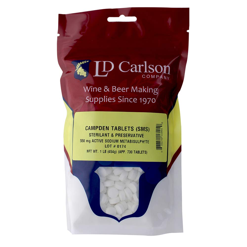 Tabletas Campden (metabisulfito de sodio), 0,45 kg
