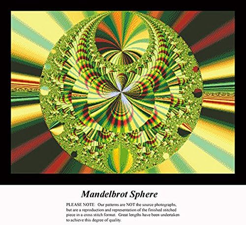 Mandelbrot Sphere, Artful Designs and Fractals Cross Stitch Pattern (Pattern Only, You Provide The Floss and Fabric)