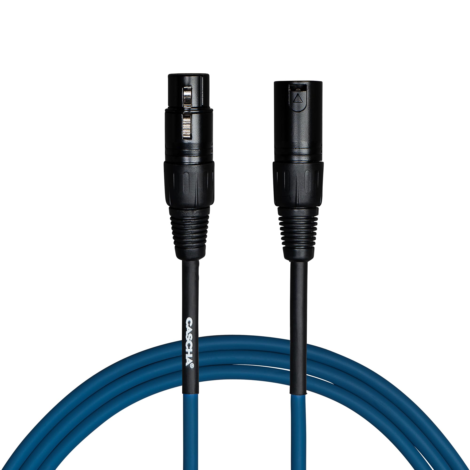 CASCHA Standard Line Microphone Cable (XLR), Blue, 3 m