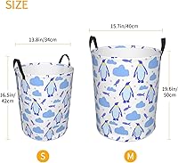 Vista 59 de Butterfly Laundry Hamper Large Collapsible Laundry Baskets with Handles Easy Carry Round Storage Basket Dirty Clothes Hamper Blanket Basket for