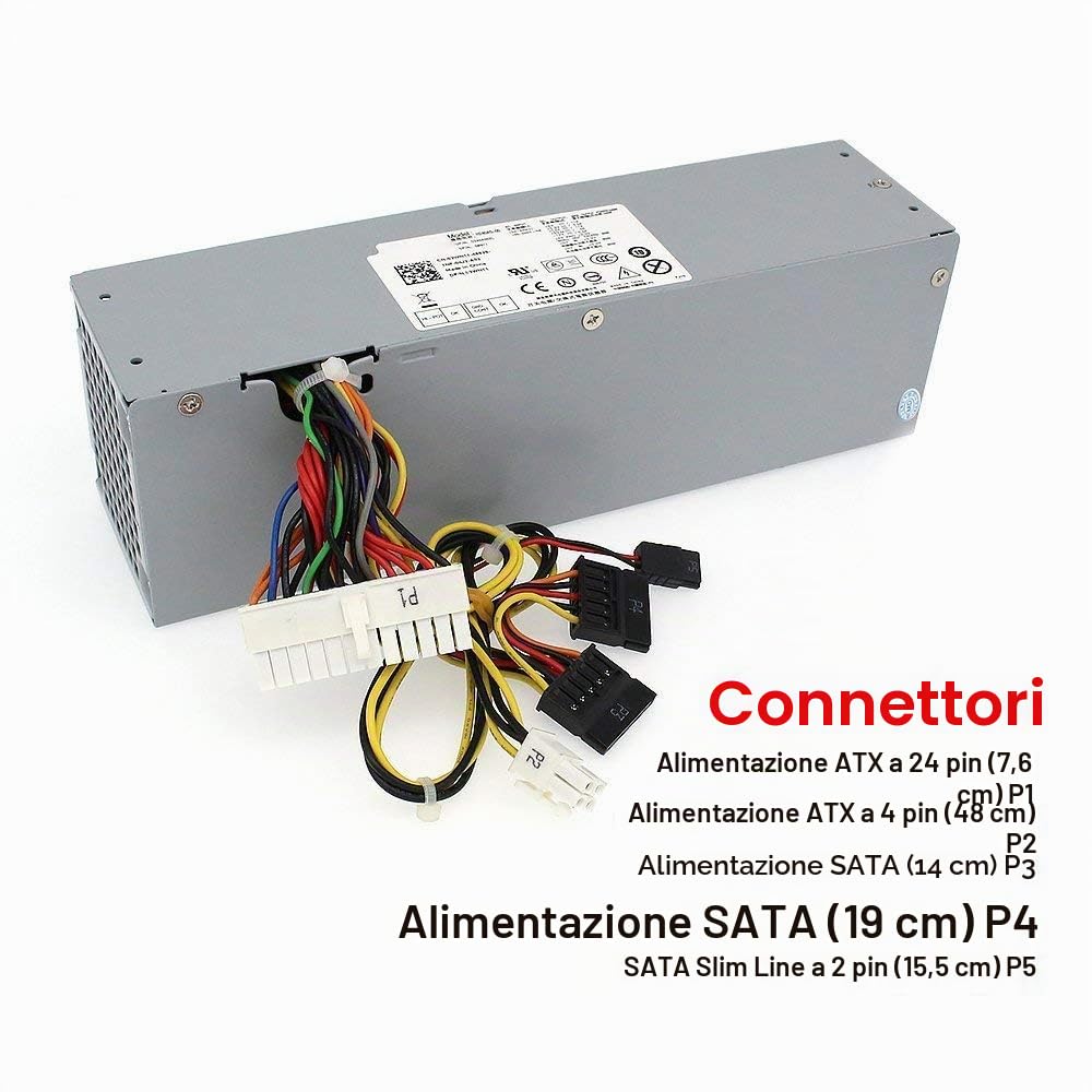 240W Alimentatore per DELL Optiplex 390 790 960 990 3010 7010 9010, solo per Piccolo Fattore di Forma SFF Sistemi H240ES-00 D240ES-00 AC240AS-00 AC240ES-00 DPS-240WB L240AS-00 H240AS-00 3WN11 PH3C2