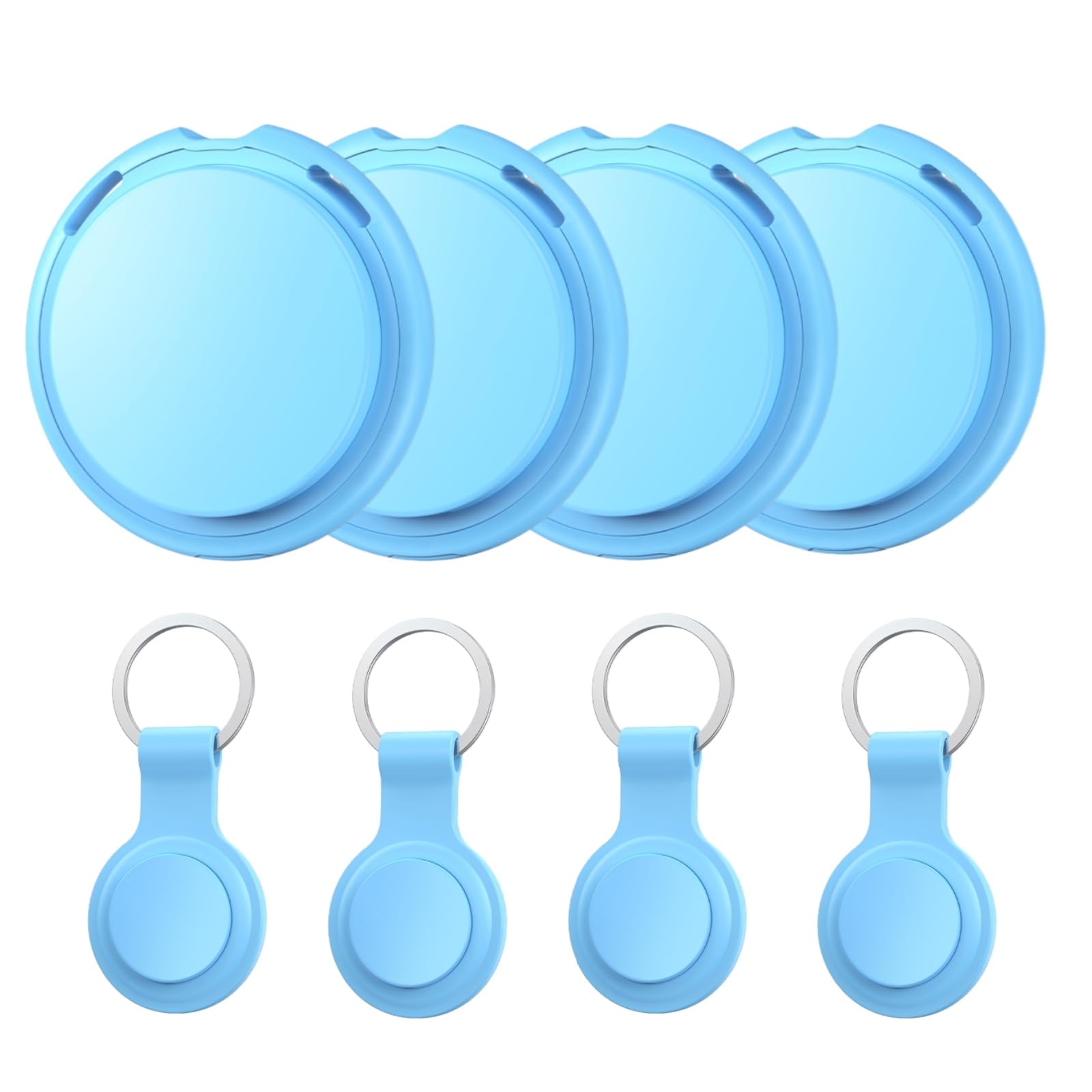 4 Pack Tags Tracker [Apple MFi Certified] Pair with Apple Find My(iOS Only) Smart Bluetooth Key Tracking Tags Item Finders Waterproof Worldwide Located Devices for Pet Wallet Backpack Dogs Luggage