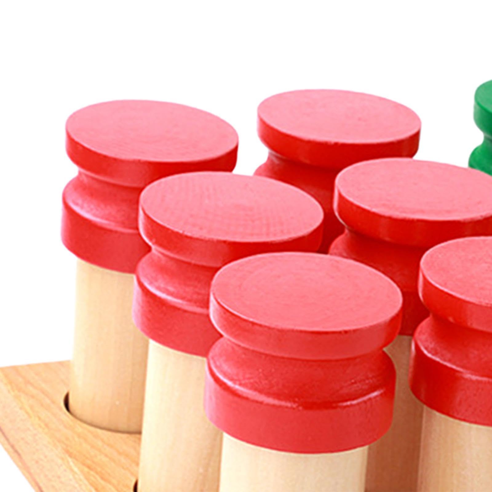 Juguete Sensorial para Niños Que Incluye Botellas Perfumadas Y Base de Madera: Material Educativo Que Fomenta El Reconocimiento de Olores Y La Concien