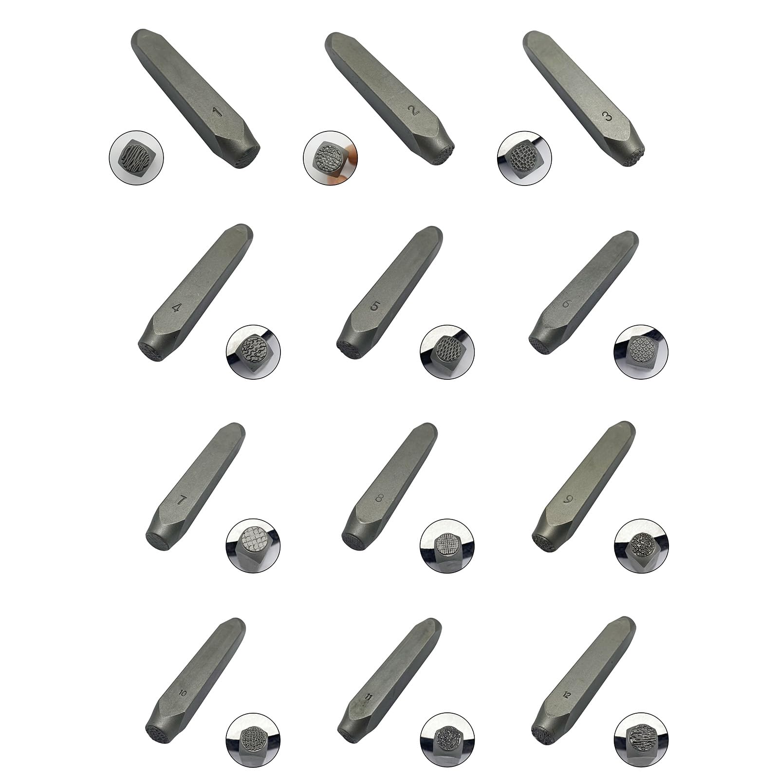 Confezione da 12 utensili per intaglio gioielli Set scalpelli in metallo Utensili per incisione gioielli Struttura in acciaio per la creazione modelli e strumenti progettazione