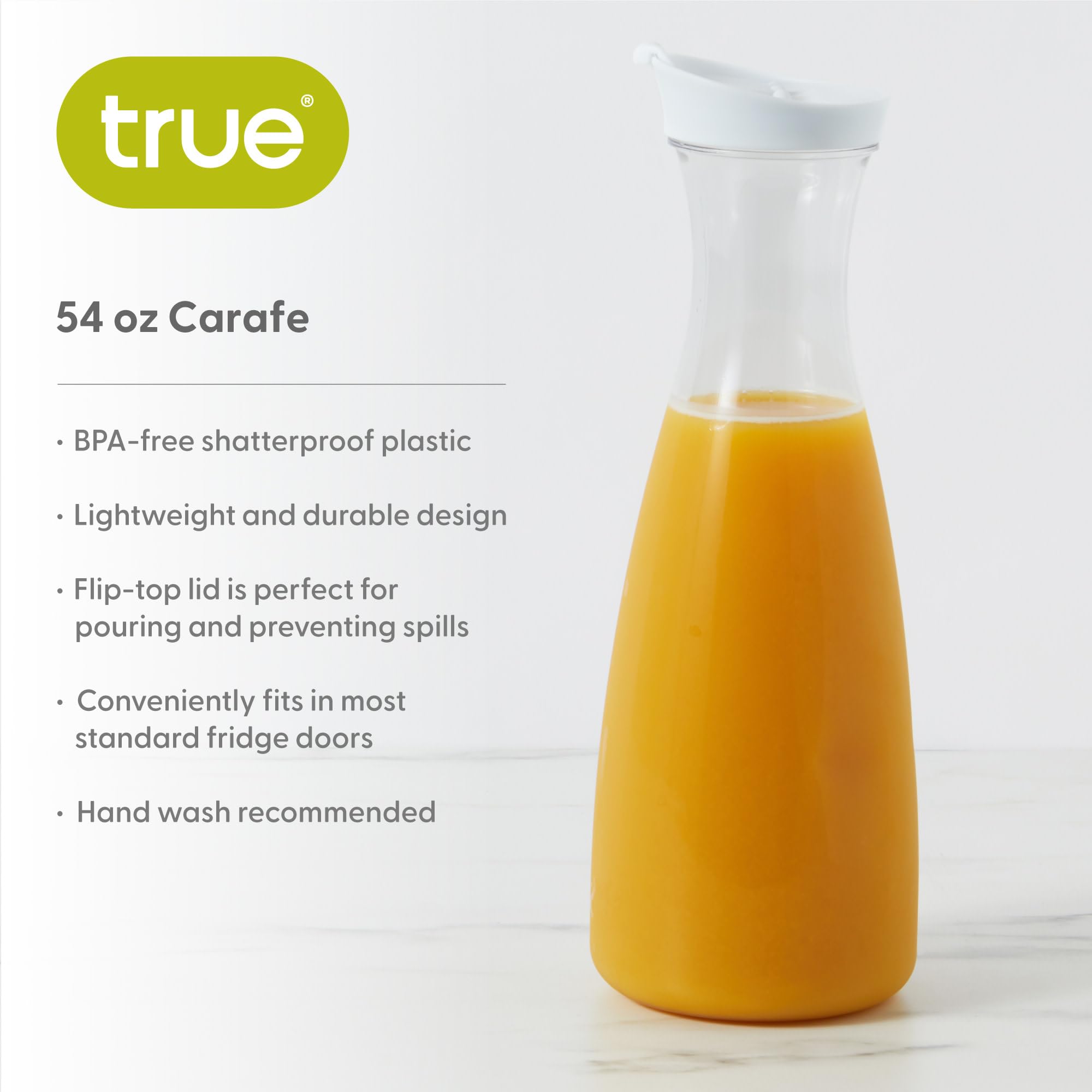 TRUE 54oz Water Carafe with Lid - Party Drink Dispenser -2