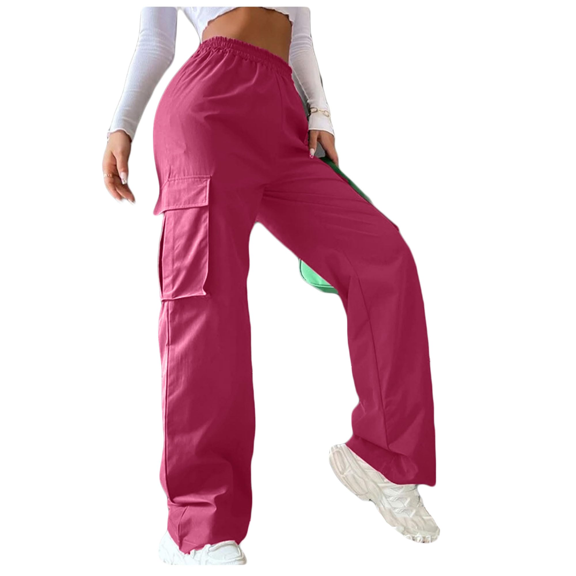 Pants Womens Solid Color Loose Wide Leg