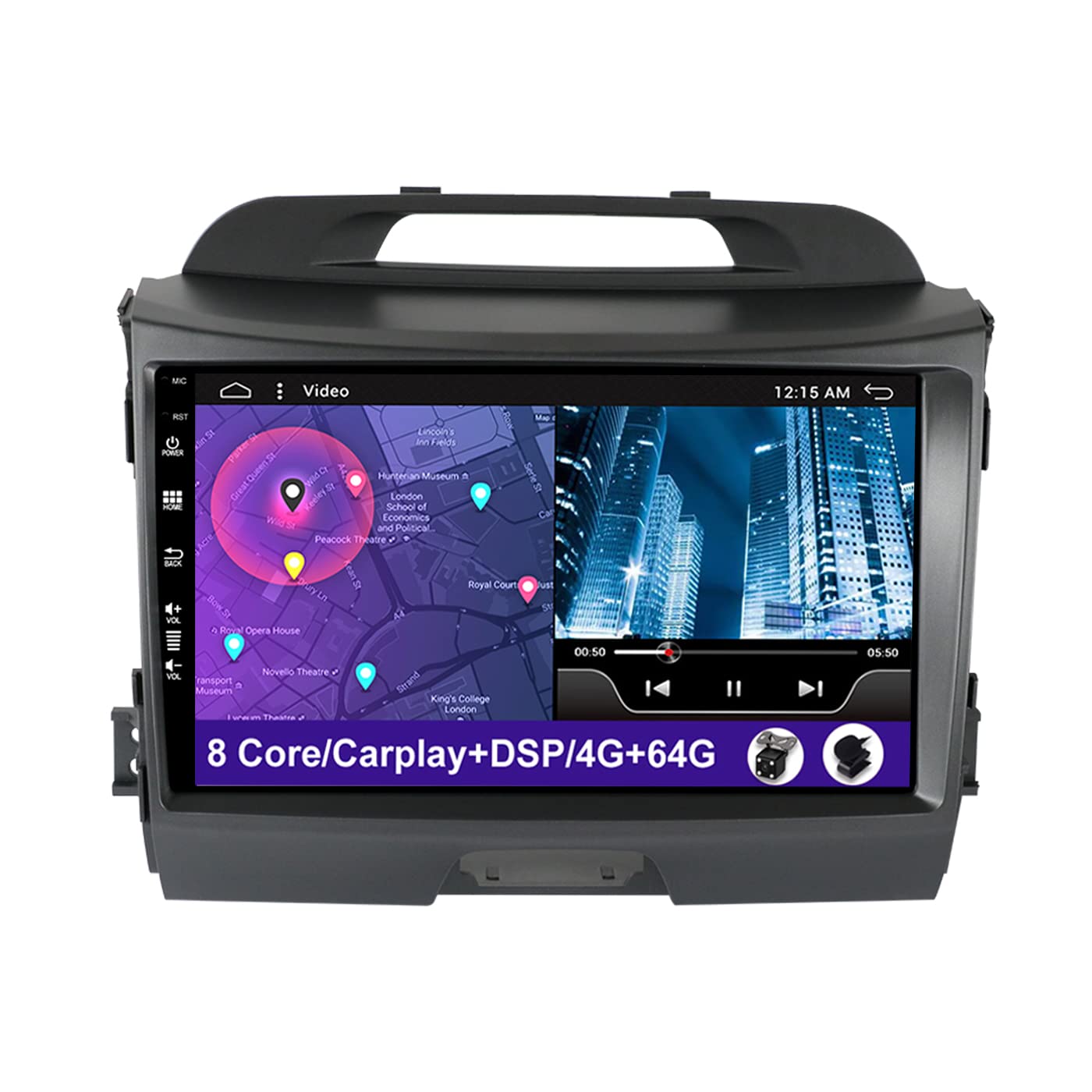 Buy 9inch Touch Screen 4G+64G Android Double Din Car Stereo For Kia