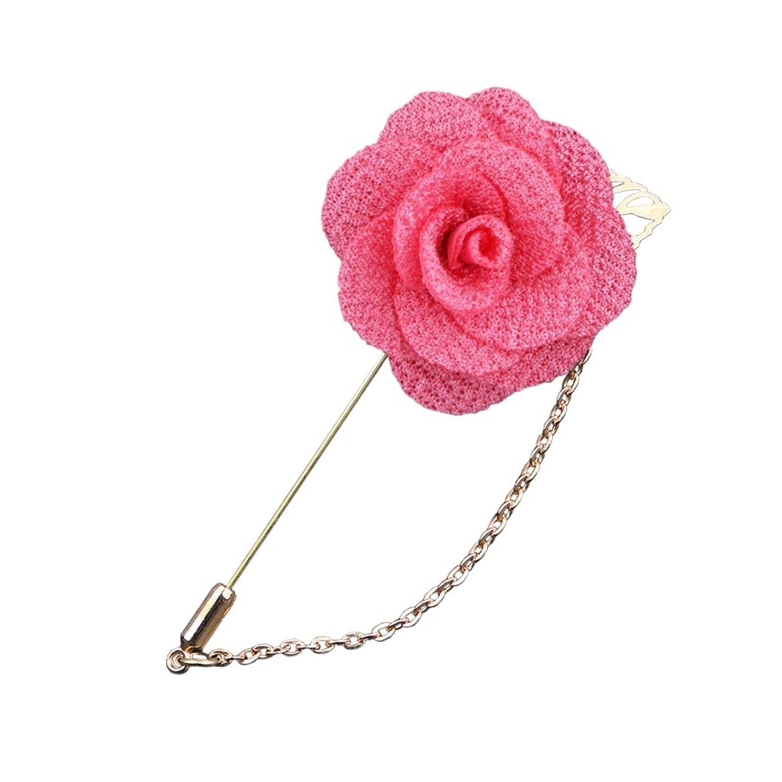 UJEDFHV Wedding Simulation Rose Corsage Wedding Boutonniere Groom Brooch Pins Buttonhole Groomsmen Corsage Artificial Rose Camellia Flower Pin Prom Party Accessories For Proms