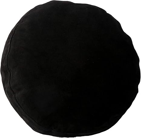 round leather pillow