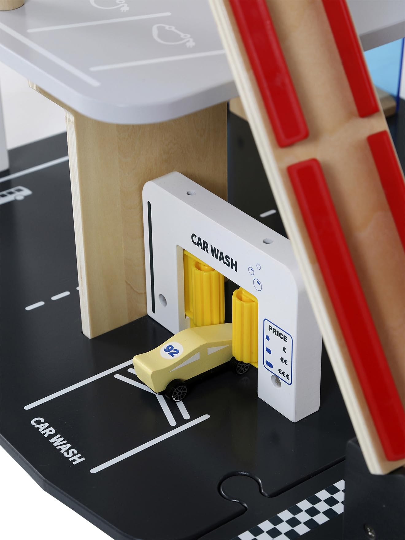 VERTBAUDET Garage 3 Niveaux avec looping en Bois FSC® Rouge TU