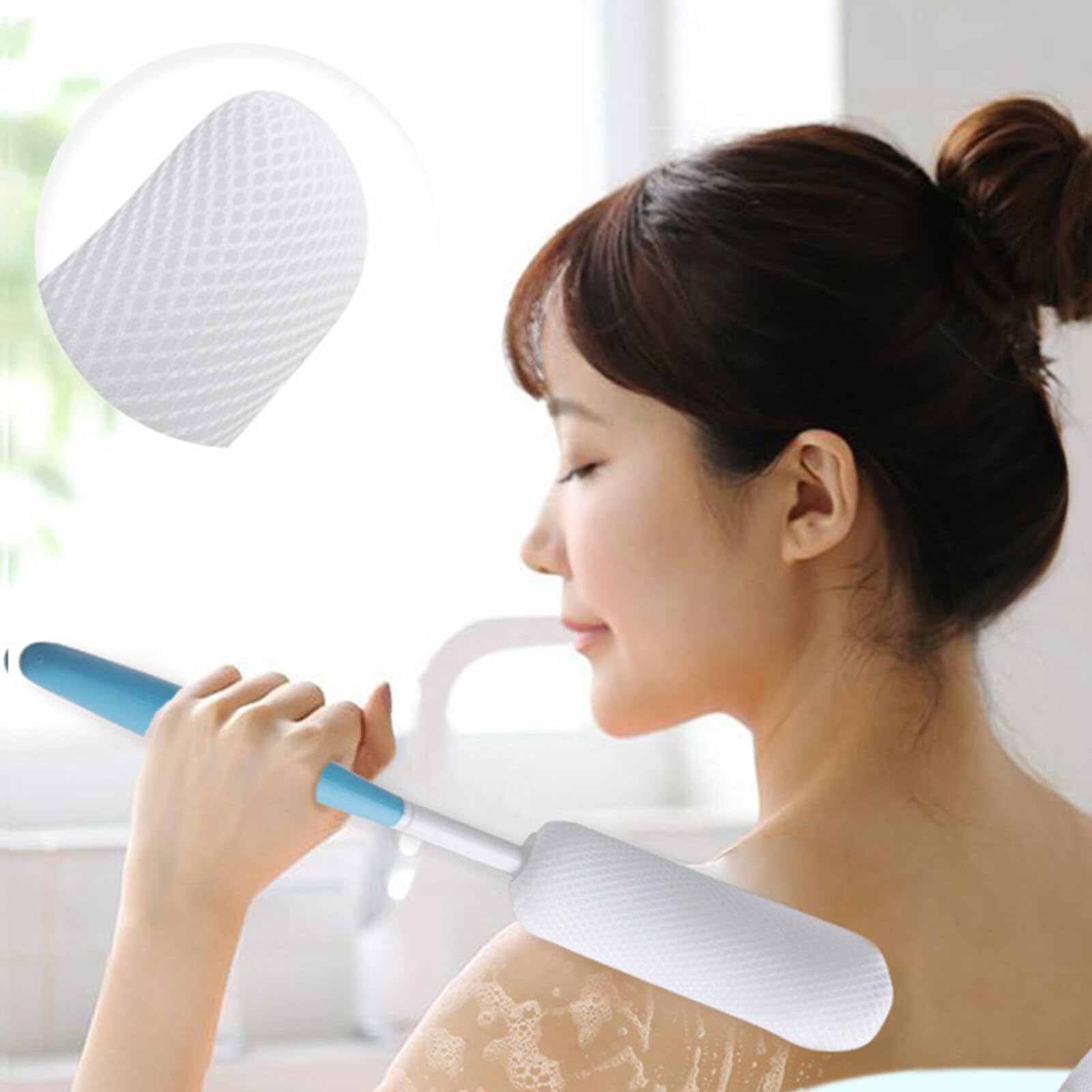 Limpiaparabrisas trasero para inodoro, 15.7 pulgadas de largo, autoasistencia para parte inferior de baño, herramienta de asistencia para inodoro, cepillo de baño para ancianos,