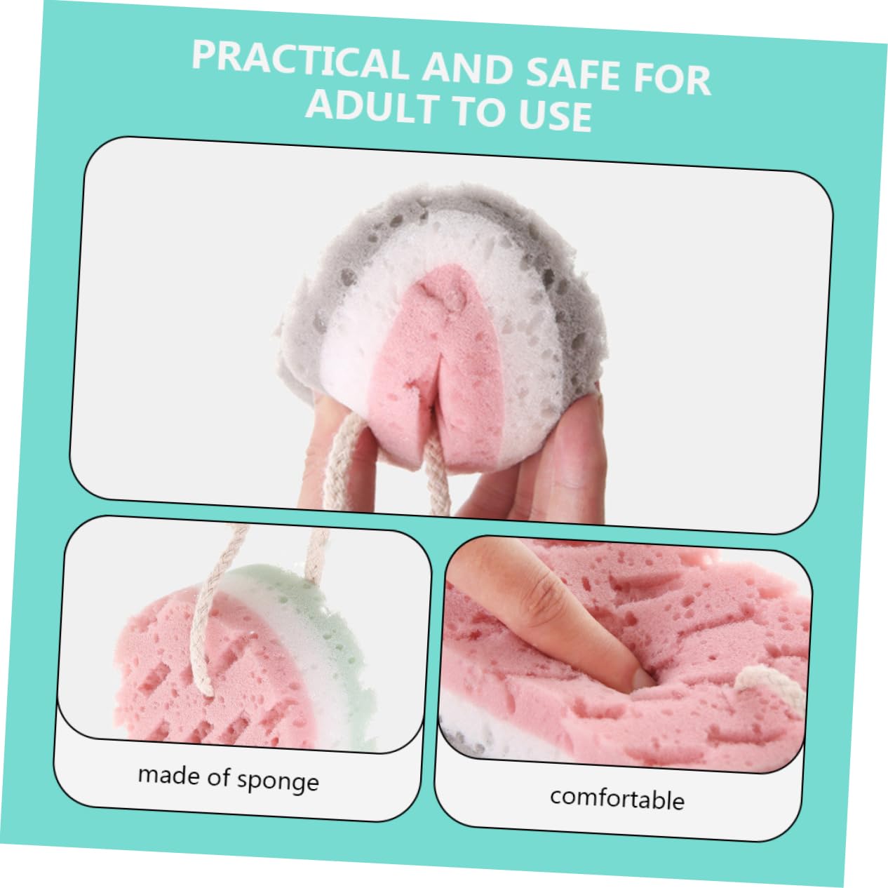 Angoily 18piezas Esponjas De Baño Exfoliantes Para Adultos Esponjas De Limpieza Suaves y Absorbentes Aleatorios