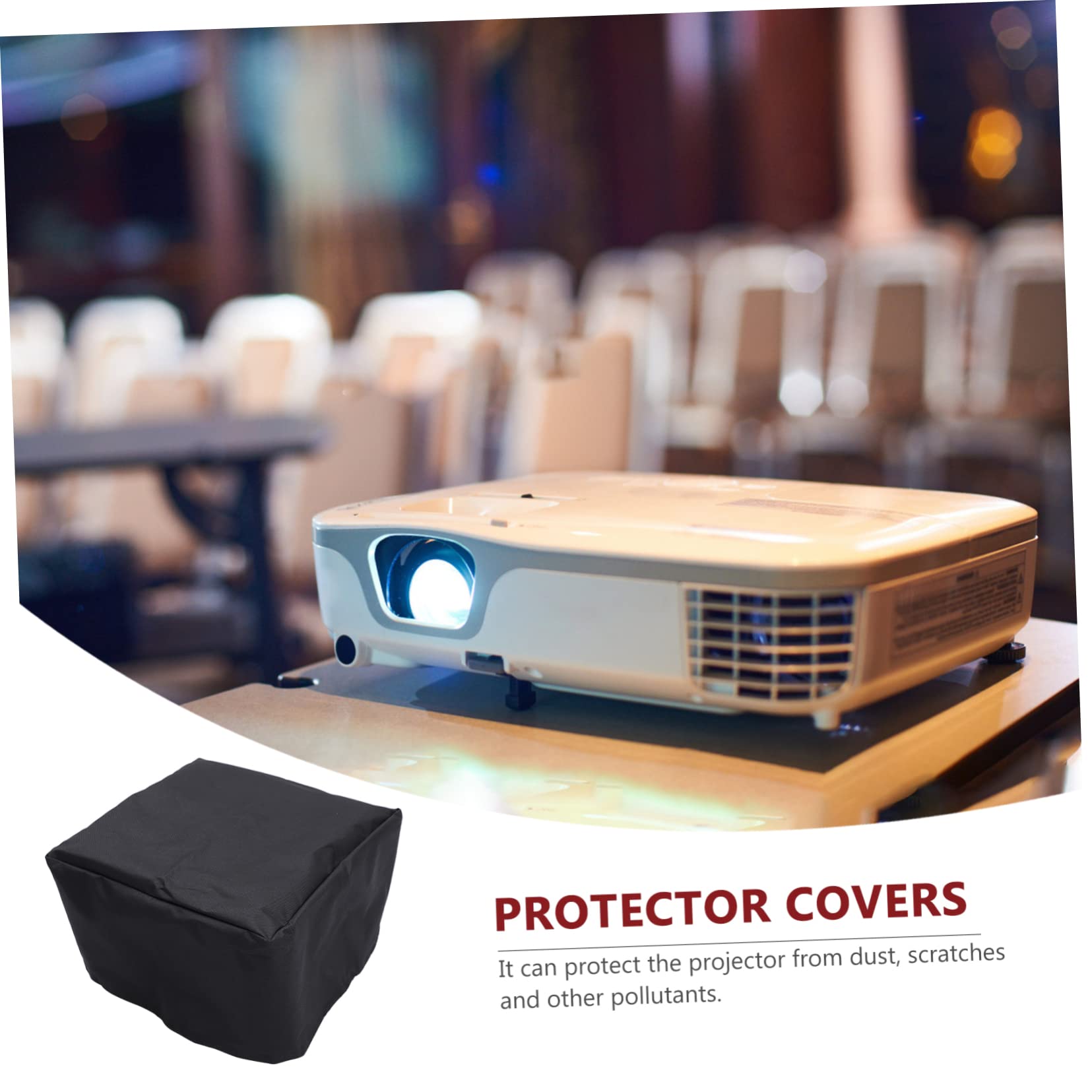 ARTIBETTER Protective Cover for Projector Waterproof Oxford Fabric Black Drawstring for Furniture Protection