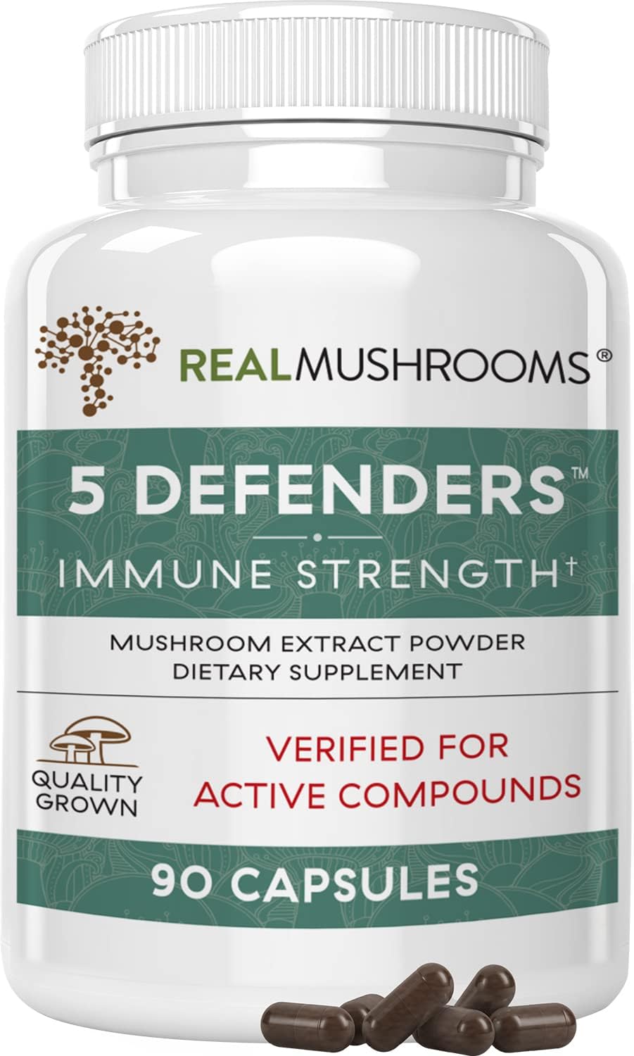 5 Defender Supplements Chaga, Shiitake, Maitake, Turkey