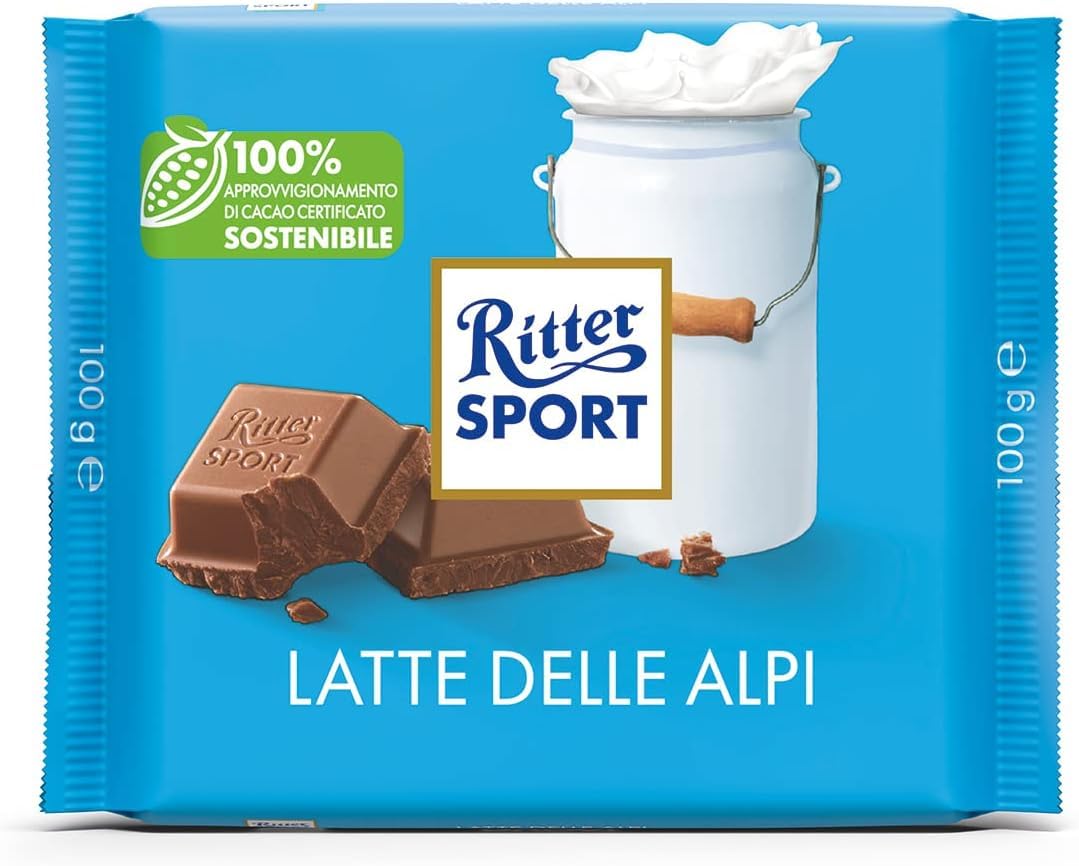 Ritter Sport Alpenmilch, 12er Pack (12 x 100 g Packung)