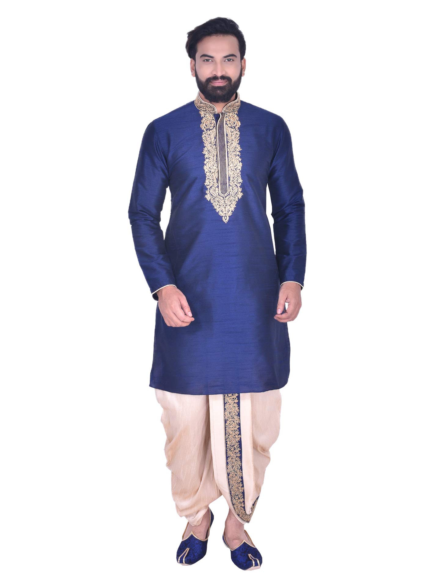 manyavar Men's Silk Regular Kurta Pyjama-picture-22