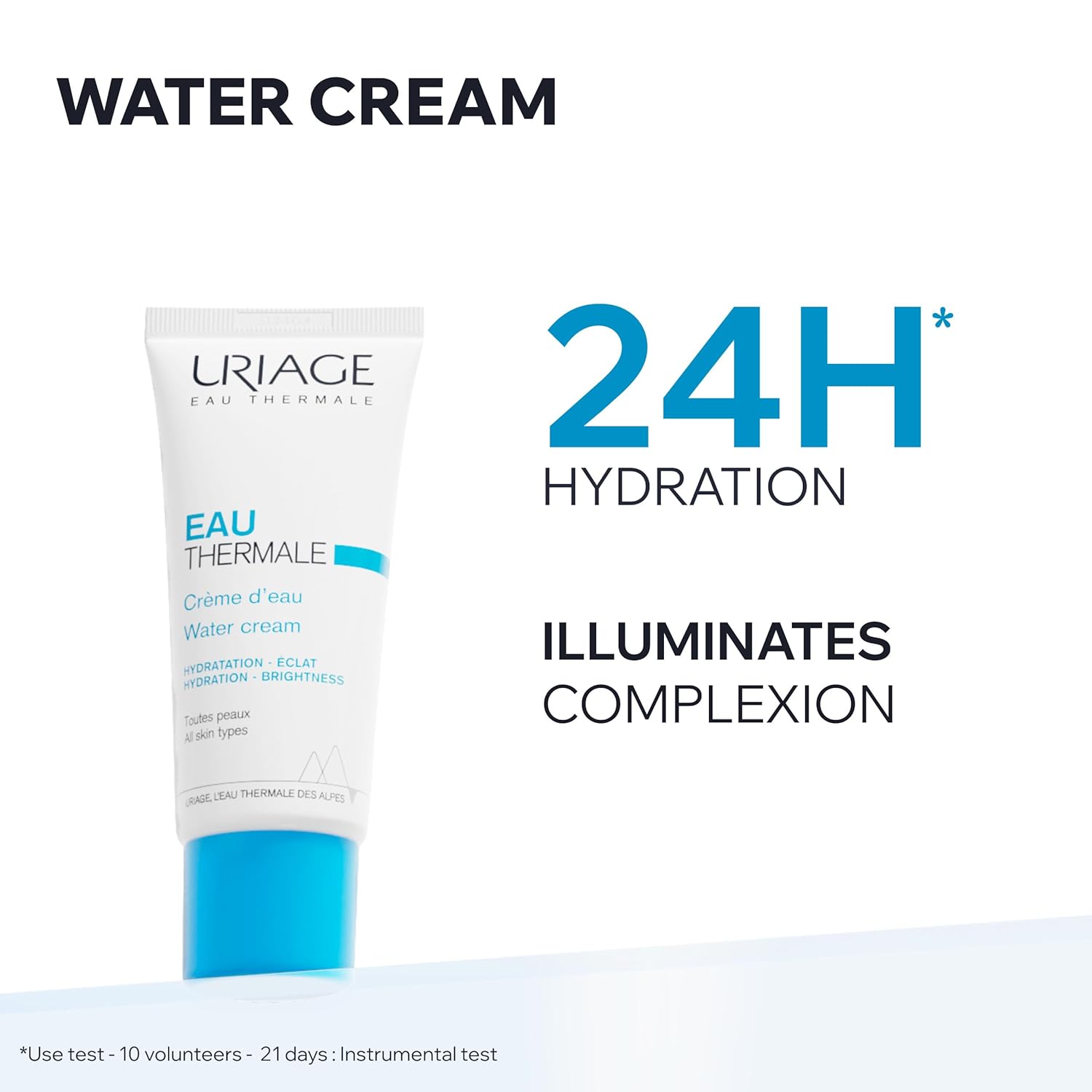 Uriage Eau Thermale Moisturizing Face Cream With Hyaluronic Acid, 24H Hydration, Brightness & Softness, Fresh & Light Face Moisturizer, Lovely Floral Scent, Non-Comedogenic - Image 2