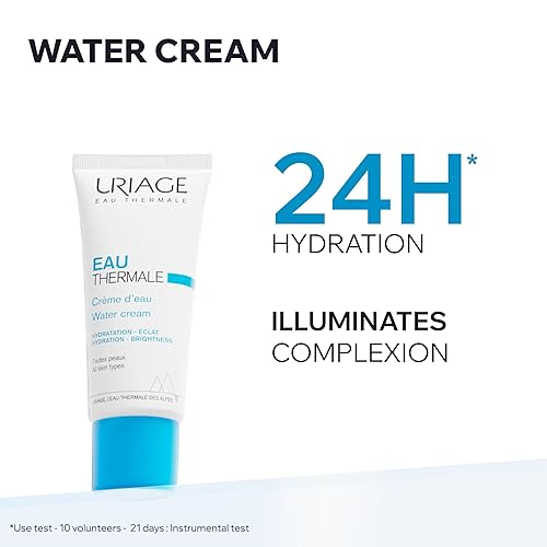 Miniatura 2 de Uriage Eau Thermale - Crema facial hidratante con ácido hialurónico, hidratación 24 horas, brillo y suavidad, humectante facial fresco y ligero,