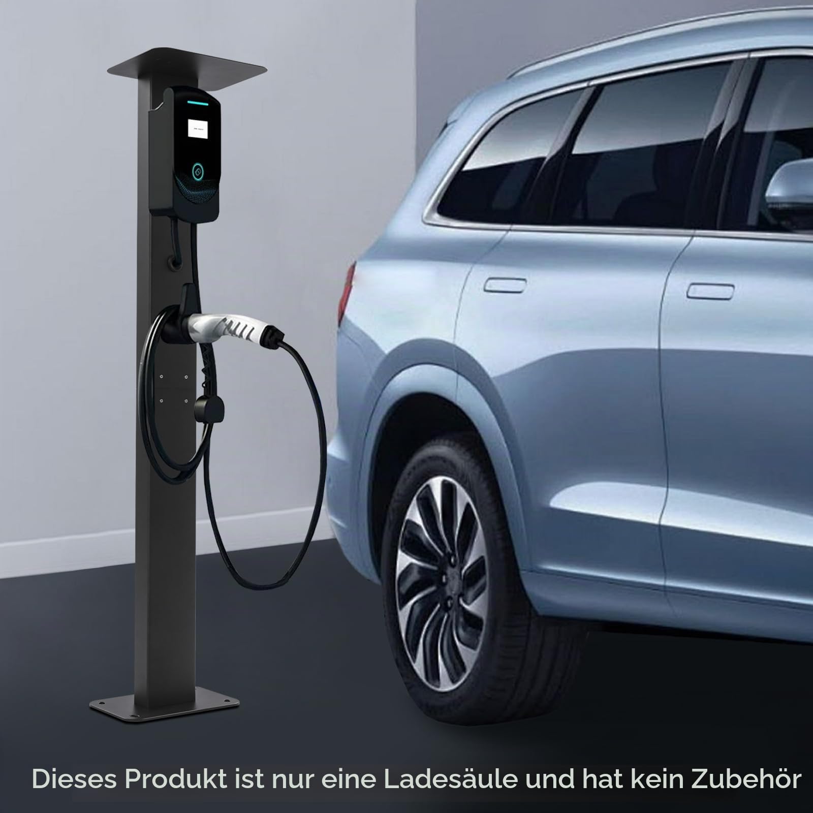 Universeller Wallbox-Standfuß, 1.5-2mm EV-Ladestation Montagepfosten mit Wandanschlüsse, für Innen, Außen, Garagen