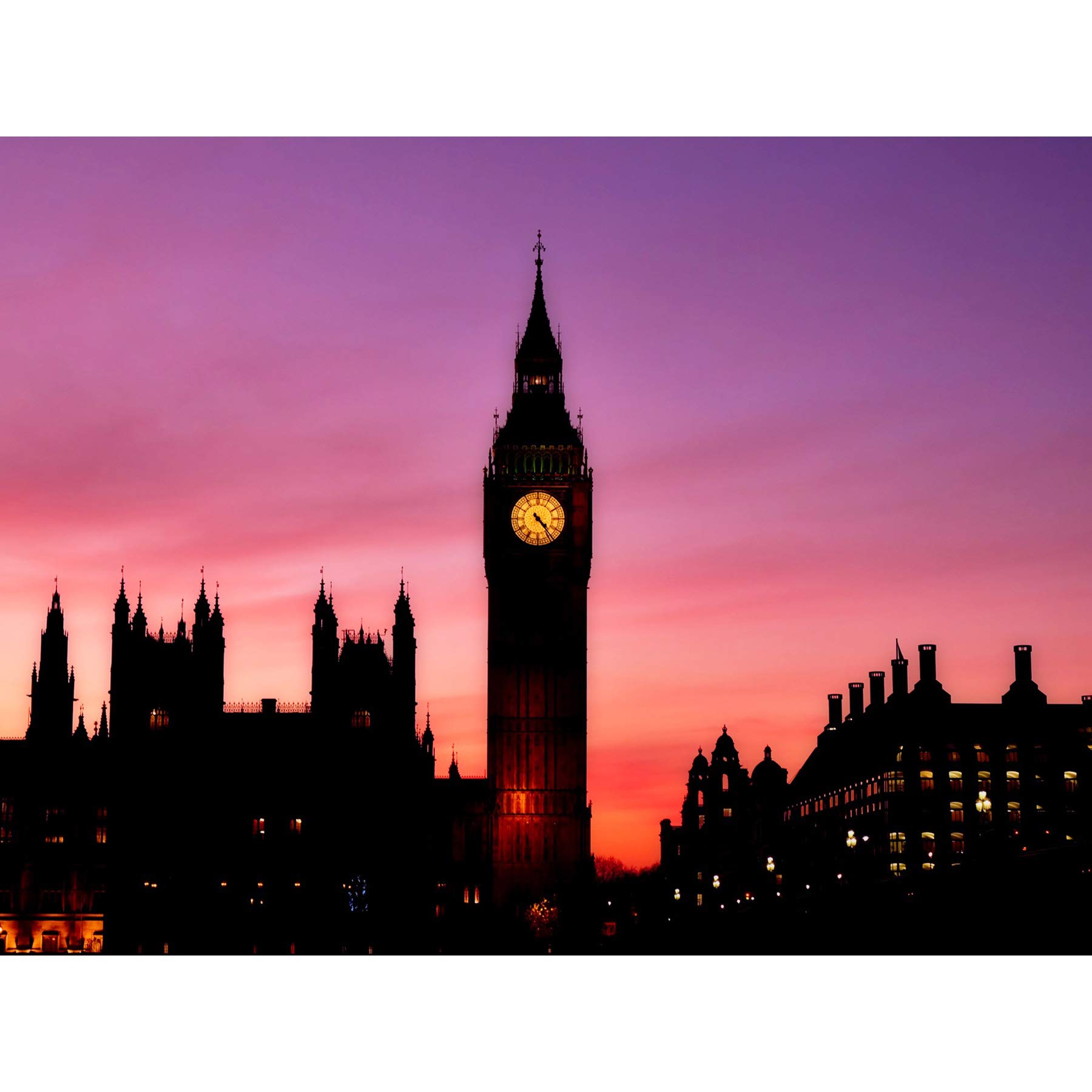 Big Ben Clock London Large Canvas Wall Art Print