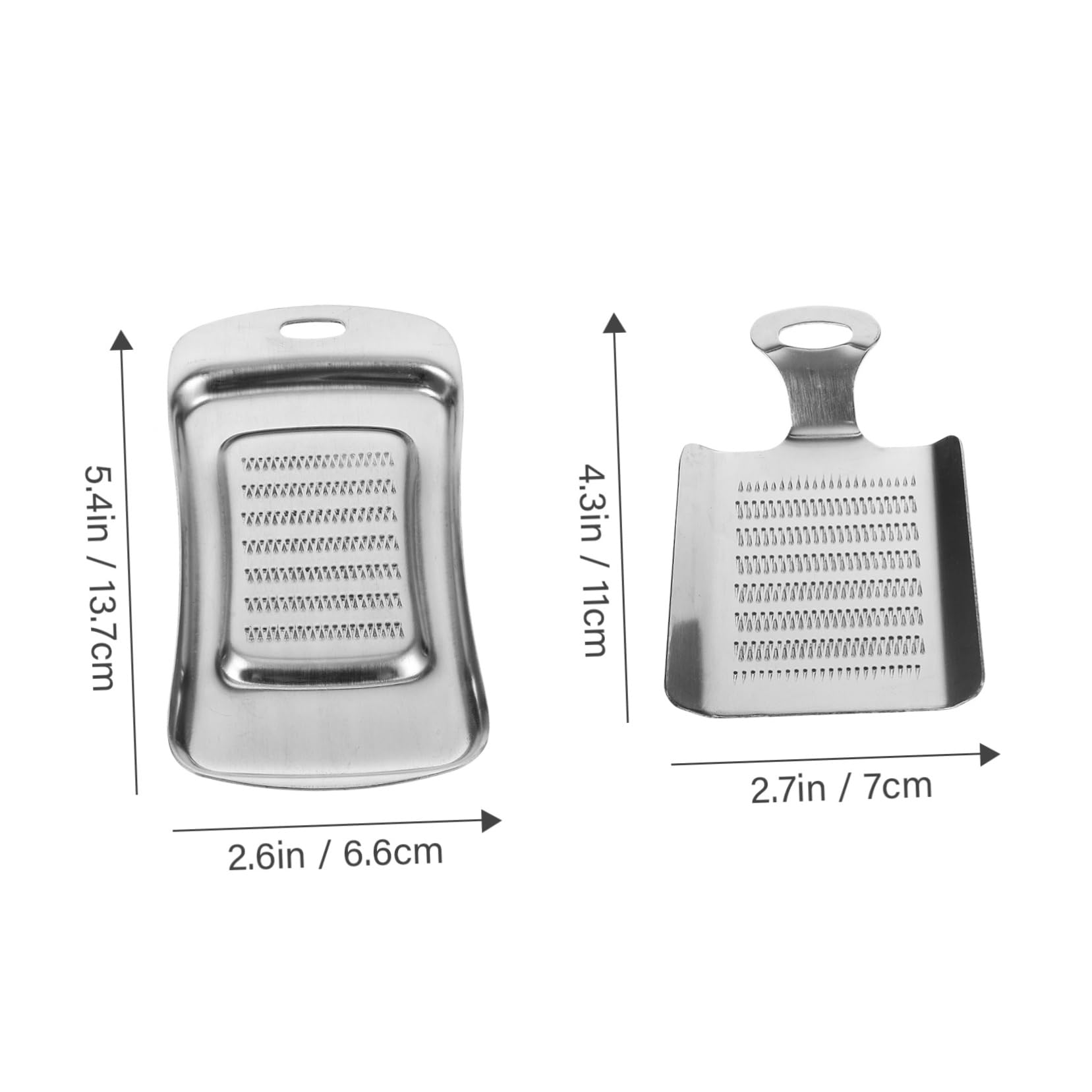 CIYODO 2Pcs Portable Stainless Steel Food Grinders Multi Function Garlic Mincers for Ginger Easy to Clean and Reusable for Household Cooking and Meal Prep