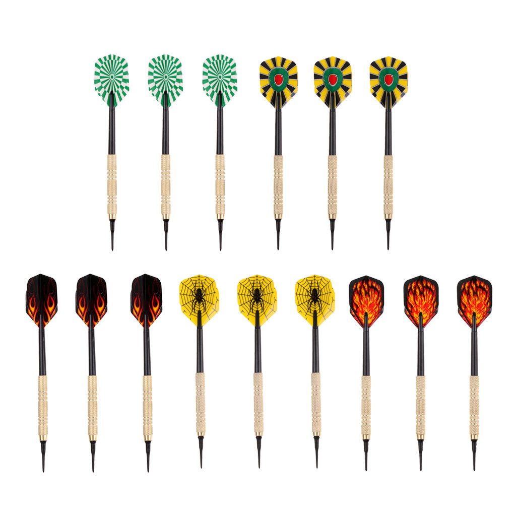 MERISHOPP 15 Pieces Safety Soft Tip Darts Extra Tips Set for Electronic Soft Dartboard|Sporting Goods | Indoor Games | Darts |Darts-Soft Tips