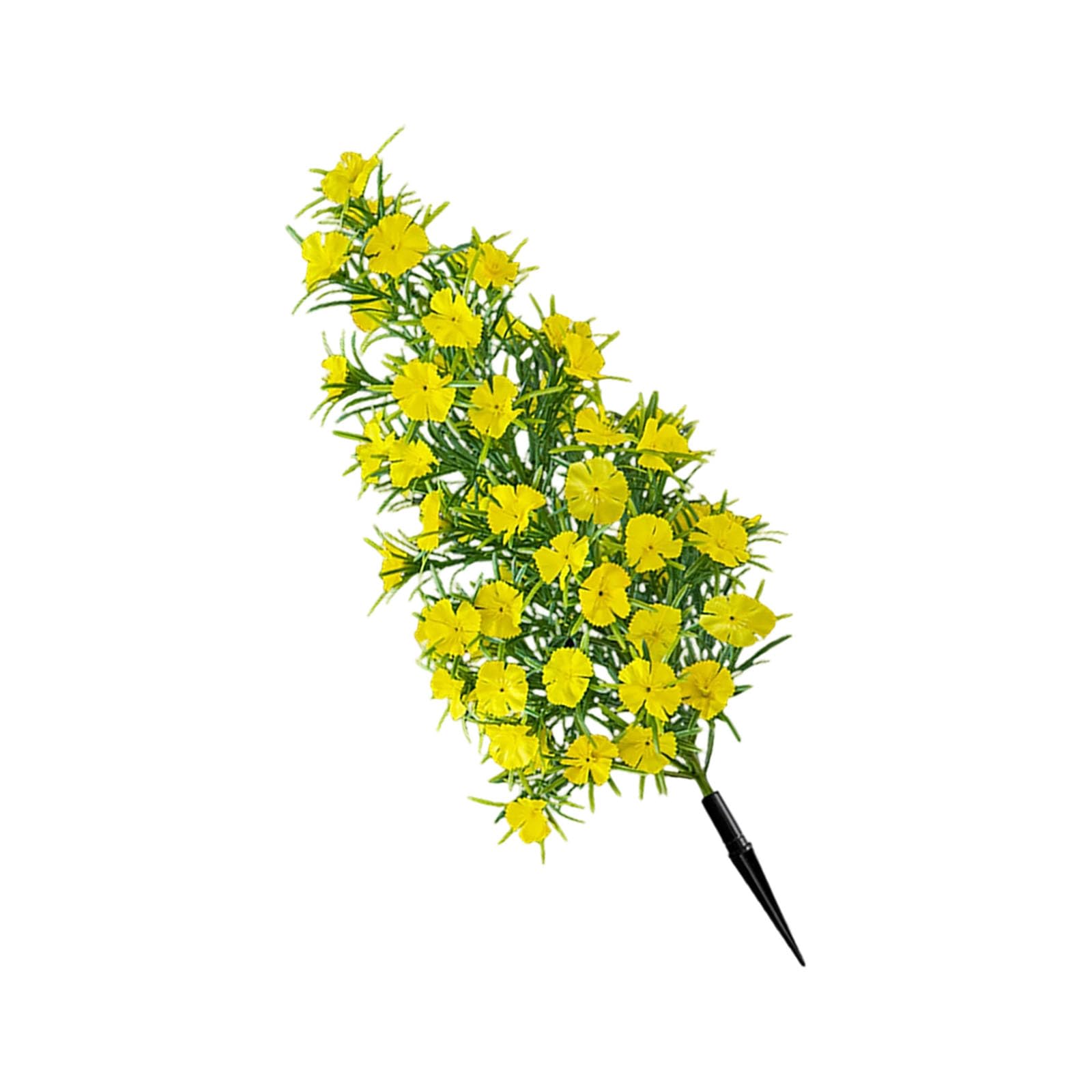 Garden Flower Stake for Outdoor Containers, Artificial Dianthus Accent, 19.68in Patio Border Decor Display Faux Dianthus Bush Stake Artificial Carnation Garden Pick Outdoor Flower Border Container